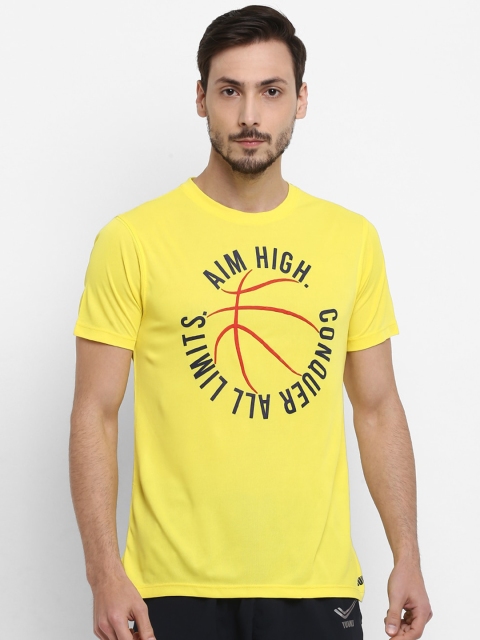 

Yuuki Men Yellow Typography Printed T-shirt