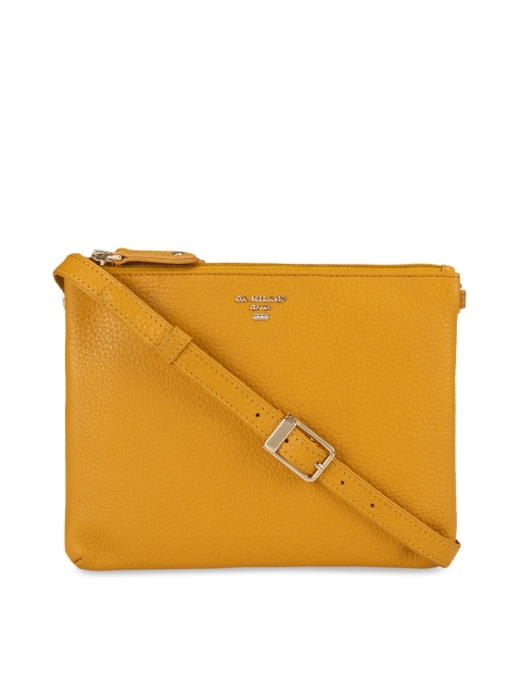

Da Milano Women Yellow Leather Sling Bag