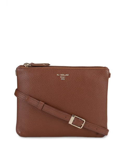 

Da Milano Brown Leather Structured Sling Bag