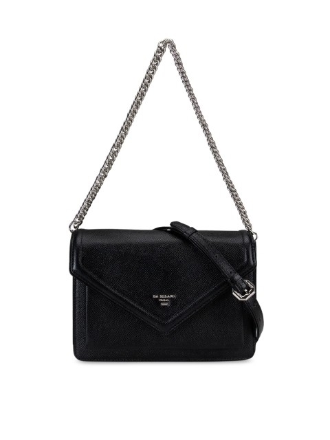 

Da Milano Women Black Leather Solid Structured Sling Bag