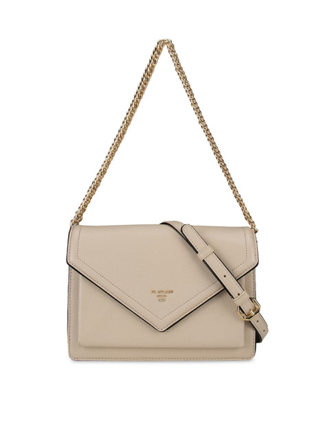 

Da Milano Women Beige Leather Structured Sling Bag
