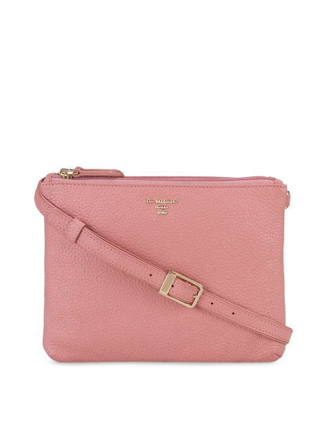 

Da Milano Women Pink Leather Structured Sling Bag