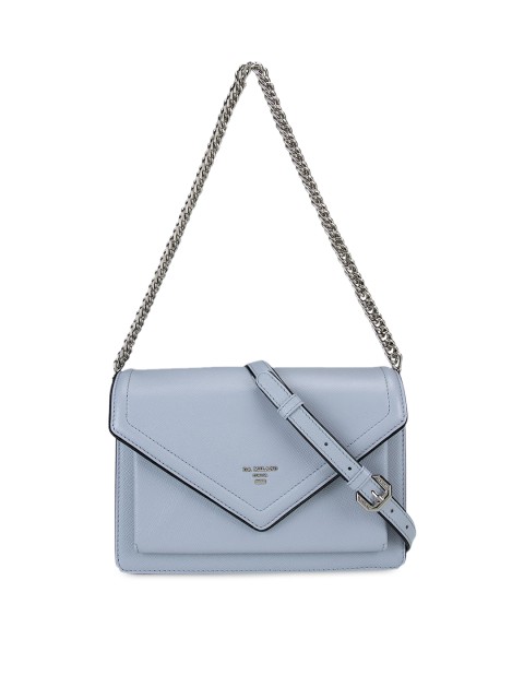 

Da Milano Blue Leather Structured Sling Bag