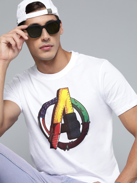 

Kook N Keech Marvel Men White Pure Cotton Avengers Print Pure Cotton T-shirt