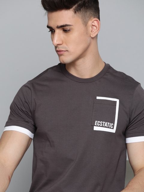 

Kook N Keech Men Taupe Pure Cotton Solid T-shirt