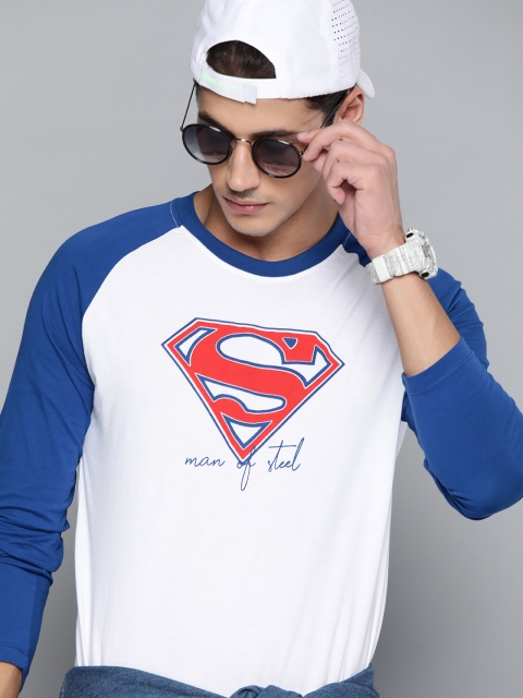 

Kook N Keech Superman Men White & Blue Pure Cotton Printed T-shirt
