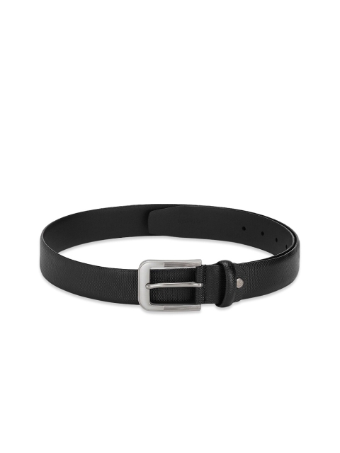 

RICHARD PARKER by Pantaloons Men Black Textured Leather Belt