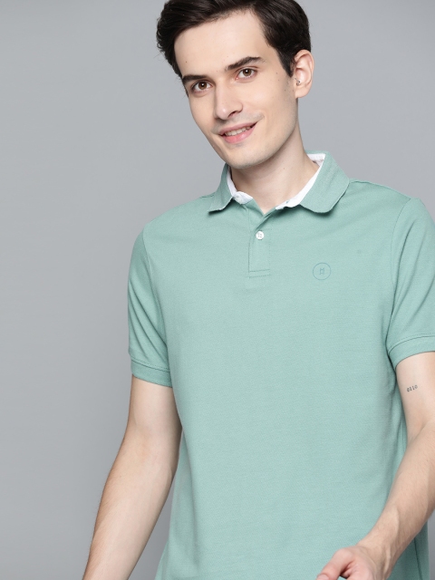 

Mast Harbour Men GreenPure Cotton Polo Collar Pure Cotton T-shirt, Green