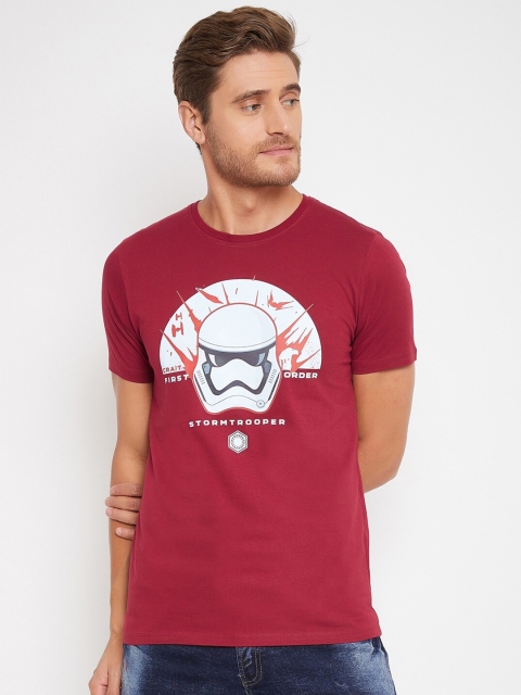 

STAR WARS Men Maroon & White Star Wars Printed T-shirt