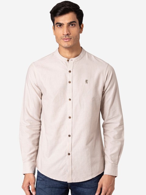 

Red Tape Men Beige Casual Solid Shirt