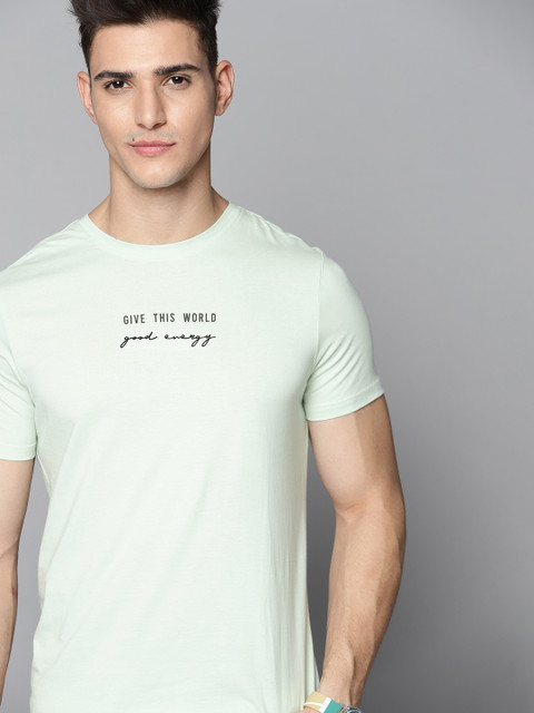 

M&H Our Water Men Green Printed Sustainable T-shirt