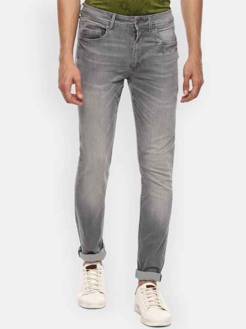 

Louis Philippe Jeans Men Grey Slim Fit Heavy Fade Jeans