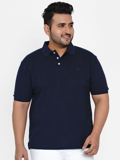 

Santonio Men Navy Blue Polo Collar T-shirt
