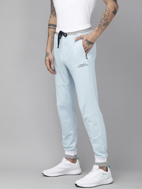 

French Connection Men Blue Straight Fit Joggers