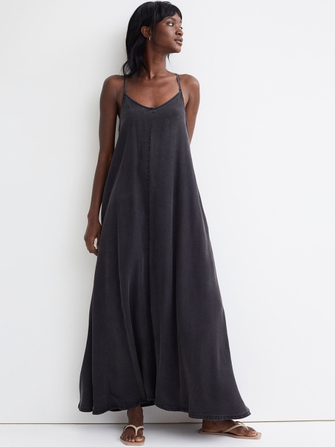 

H&M Women Black Wide Lyocell Dress
