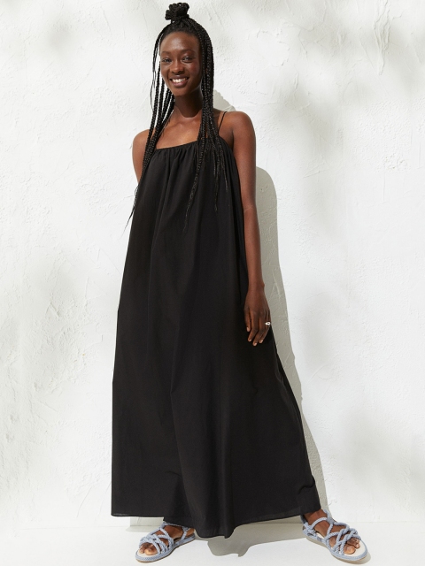 

H&M Women Black Solid Airy Cotton Dress