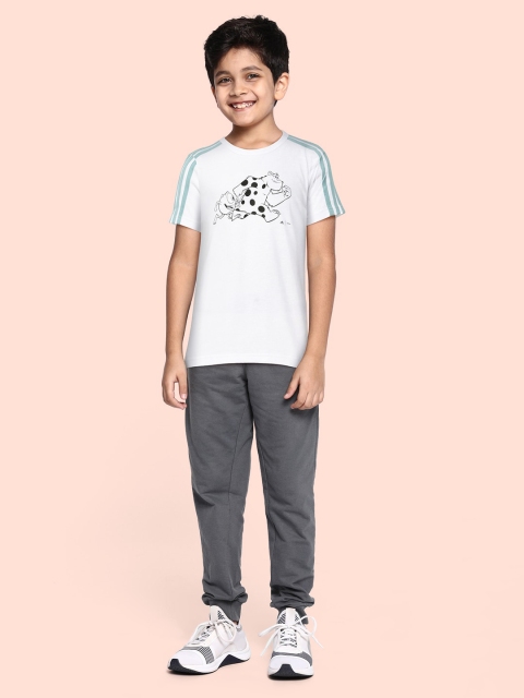 

ADIDAS Boys White X DISNEY PIXAR MONSTERS, INC. Printed Pure Cotton T-shirt