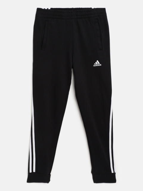 

ADIDAS Kids Black 3 Stripes Tapered Leg Training Joggers Pants