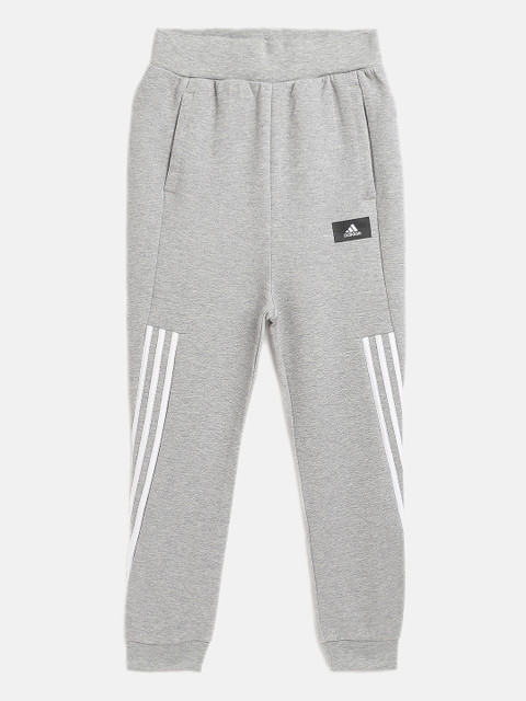 

ADIDAS Kids Grey Melange Future Icon 3 Stripes Tapered Leg Joggers Pants