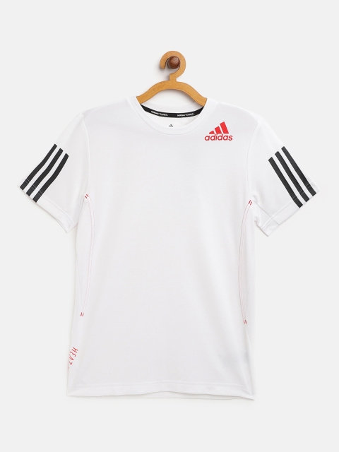 

ADIDAS Boys White H.R Self Design Training T-Shirt