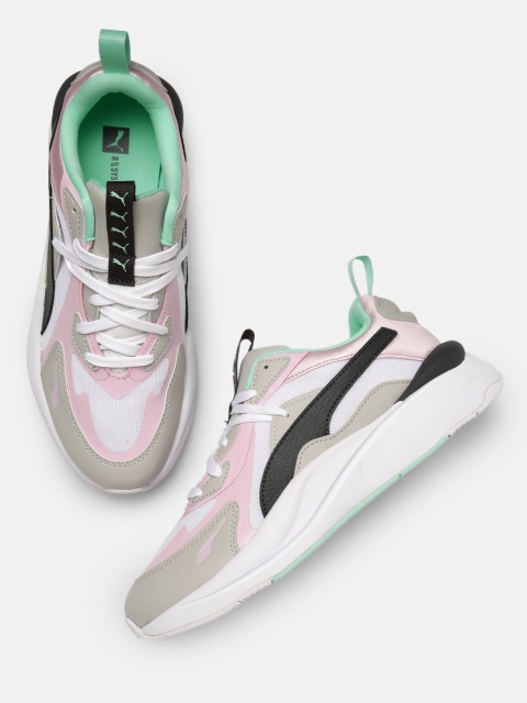 

Puma Women Beige & Pink RS-Curve Core Colourblocked Trainers