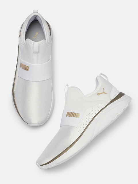 

Puma Women White Softride Sophia Slip Shine Running Shoes