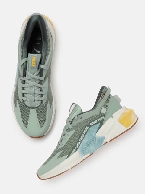 

PUMA x FIRST MILE Women Green & Grey Provoke XT Utility Training Shoes