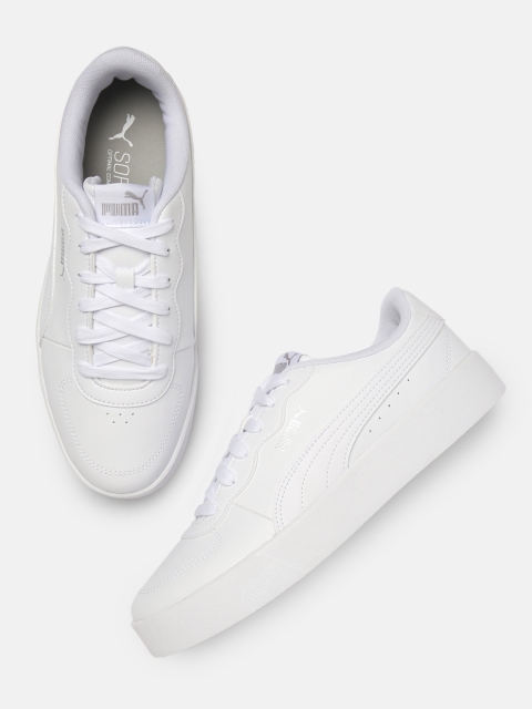 

Puma Women White Skye Clean Sneakers