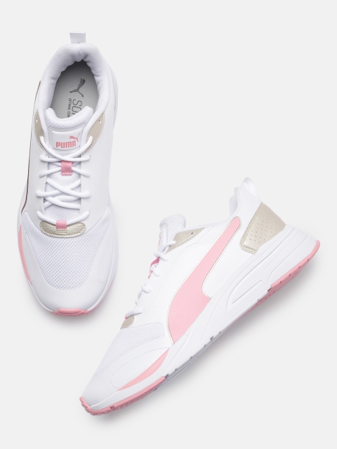 

Puma Women White & Pink Avionic Metallic Pop Sneakers