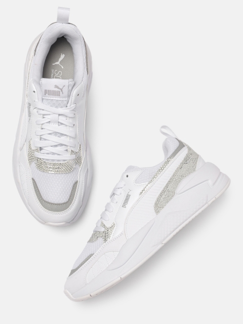 

Puma Women White Textured X-Ray Square Snake Premium Trainers