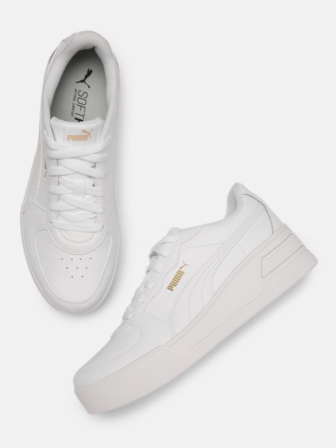 

Puma Women White Skye Wedge Heeled Sneakers