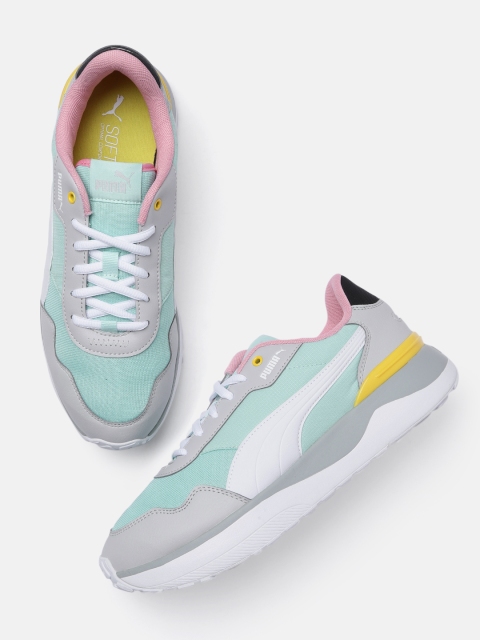 

Puma Women Blue & Grey Colourblocked R78 Voyage Sneakers