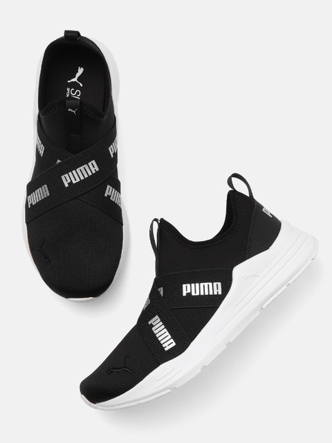 

Puma Women Black Wired Run Slip-On Sneakers