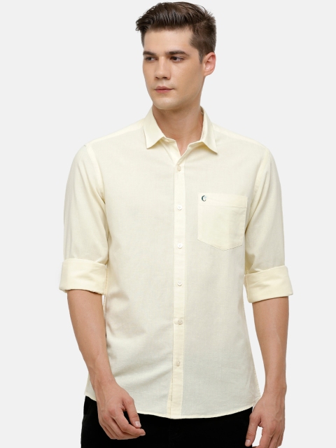 

CAVALLO by Linen Club Men Yellow Casual Shirt
