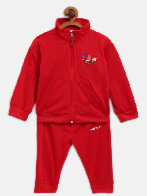 

ADIDAS Originals Kids Red Brand Logo Print Detail Adicolor Tracksuit