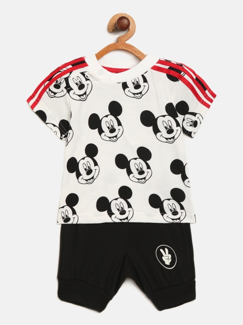 

ADIDAS Boys White & Black INF DY MM Summer Shorts & Tee Set