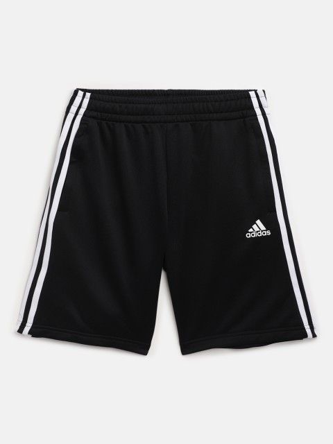 

ADIDAS Kids Black & White AEROREADY Primegreen 3-Stripes Training Shorts
