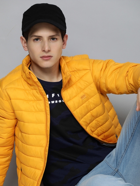 

Levis Men Yellow Solid Puffer Jacket