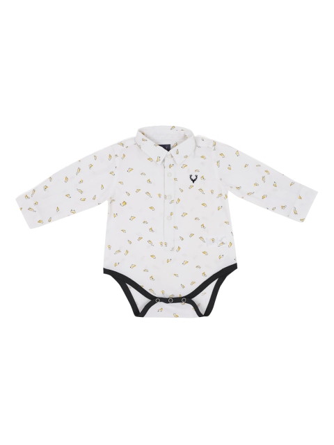 

Allen Solly Junior Boys White Printed Casual Shirt