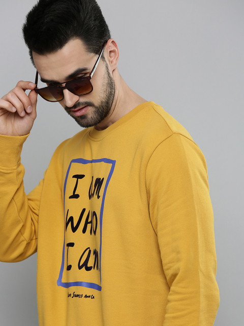 

Levis Men Yellow Printed Pure Cotton Sweatshirt