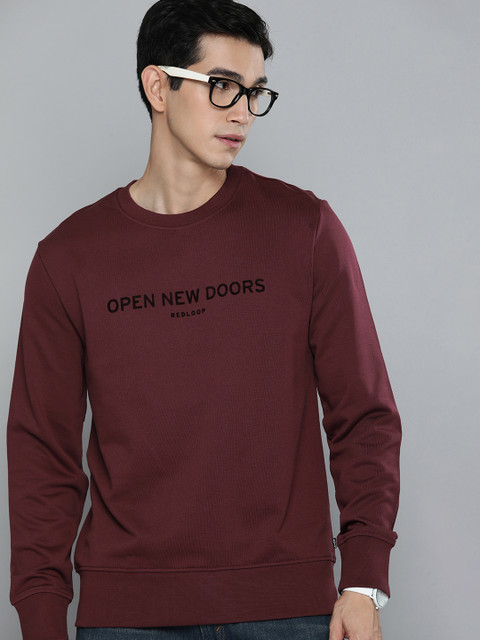 

Levis Men Burgundy Printed Pure Cotton Sweatshirt