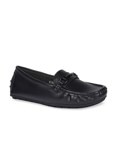 

HEATWAVE Women Black Solid Casual Loafers