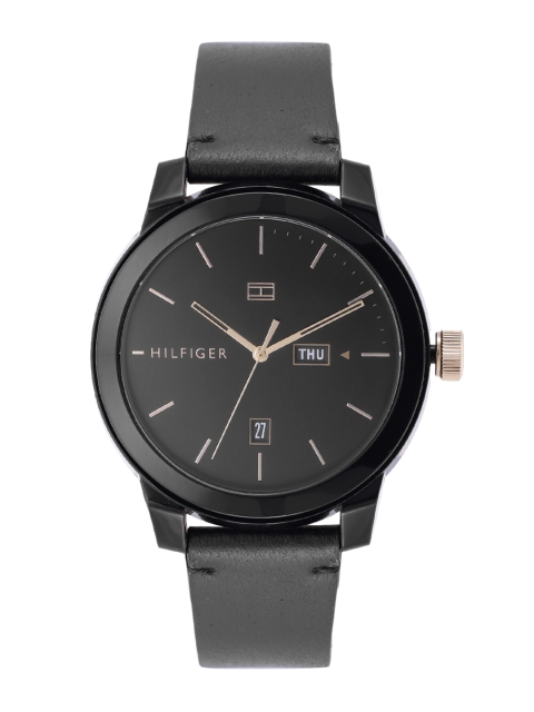

Tommy Hilfiger Men Black Denim Analogue Watch TH1791747