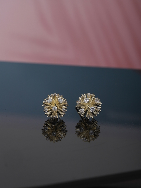 

Carlton London Gold-Plated Stone Studded Spherical Studs