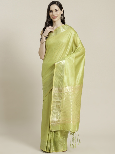 

Libas Green Solid Saree