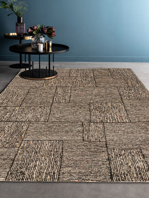 

DDecor Beige Striped Rectangular Shaped Small Rug