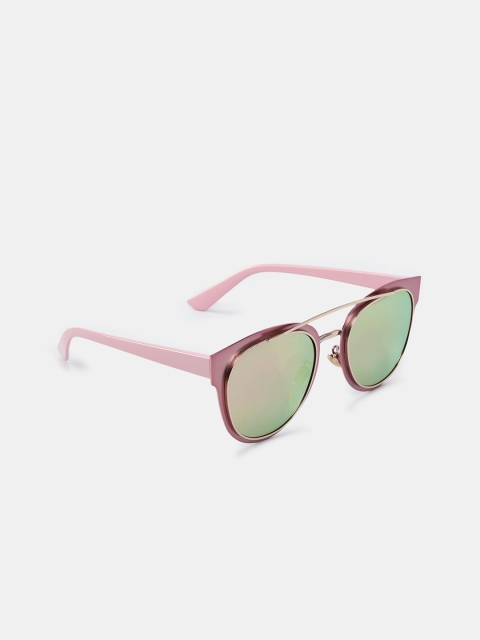 

FUZOKU Men Pink Lens & Pink Oval Sunglasses with UV Protected Lens FZKSS2020SG0177