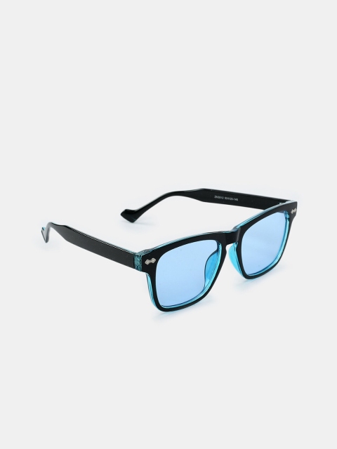 

FUZOKU Men Blue Lens & Black Wayfarer Sunglasses with UV Protected Lens