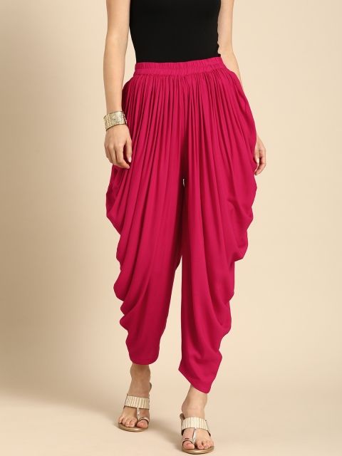 

Anouk Women Fuschia Solid Dhoti Salwar, Pink