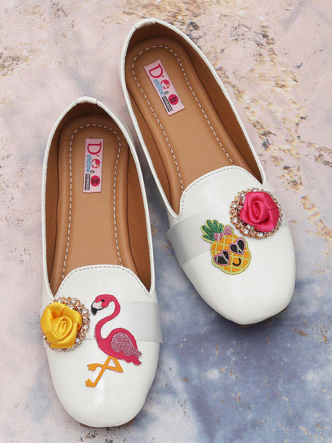 

DChica Girls Pink Ballerinas Flats, White